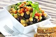 Ensalada vegetariana de garbanzos