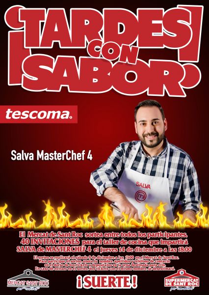 El día 14 de diciembre estará con nosotros SALVA de MASTERCHEF 4