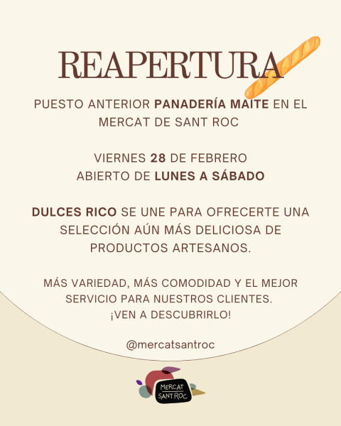 Reapertura Panadería Dulces Rico
