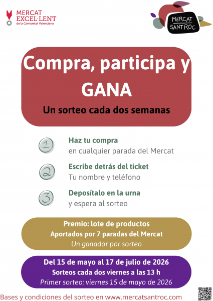 Compra, participa y gana en el Mercat de Sant Roc
