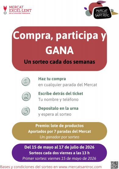 Compra, participa y gana en el Mercat de Sant Roc