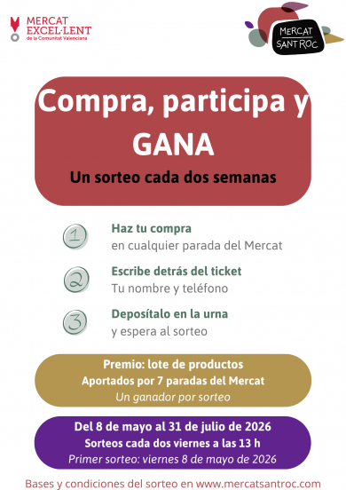 Compra, participa y gana en el Mercat de Sant Roc