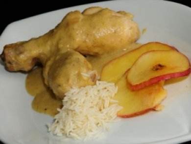 Pollo a la manzana