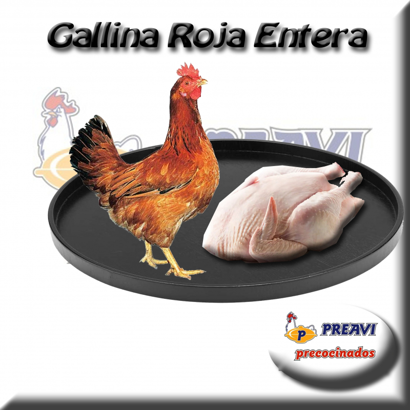 Gallina roja entera ( peso aprox 1kg)