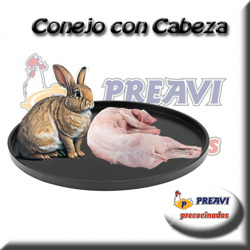 Conejo con cabeza (Peso aprox 1 kg)