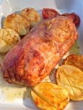 Pollo relleno de jamón y queso