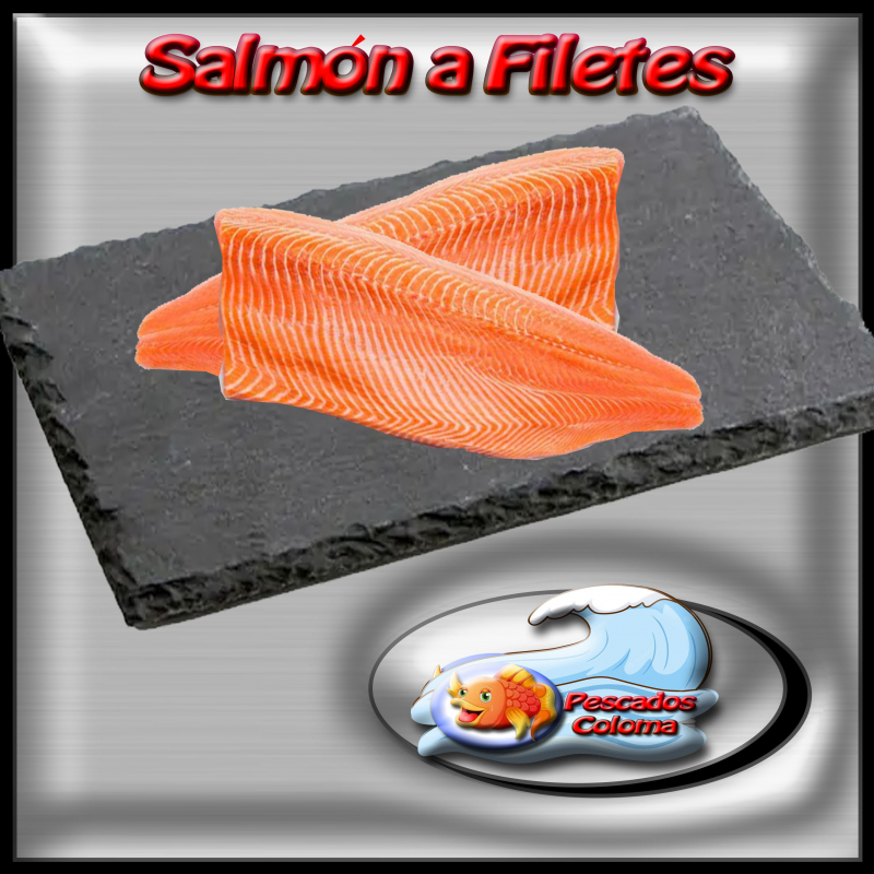 Salmón a filetes limpio de 150 a 200 grs. El filete