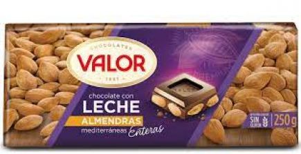 CHOCO.VALOR  ALM.C/LECHE 250G