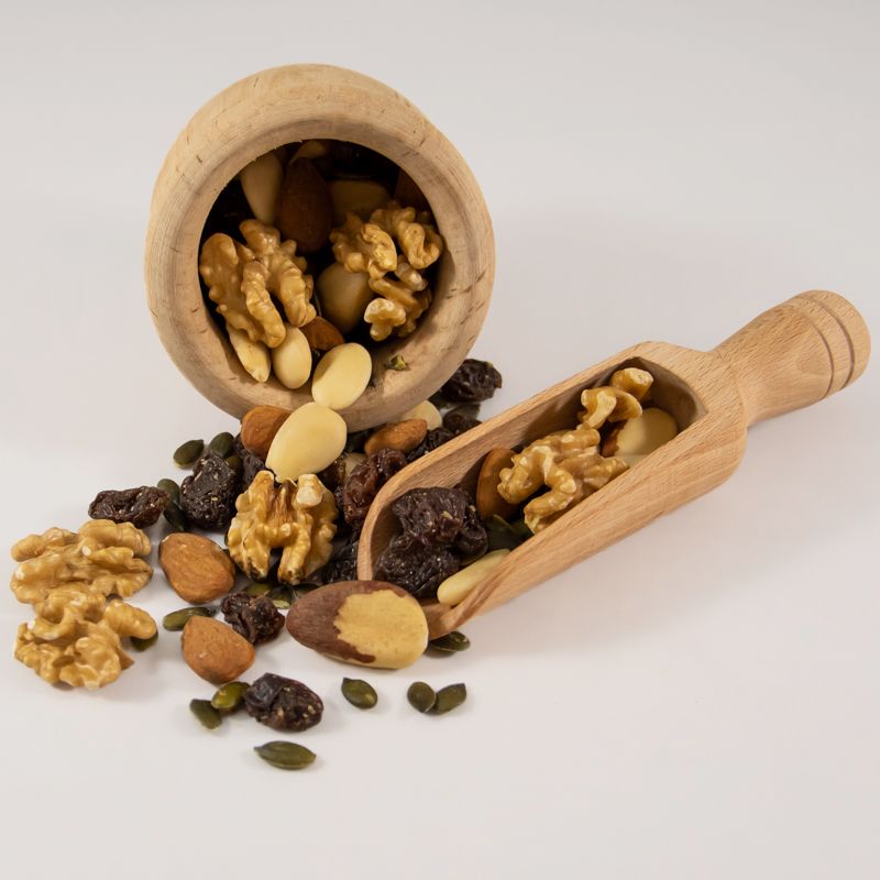 Mezcla de frutos secos naturales (nueces,almendras coquitos,pasas, macadamia, anacardos) 