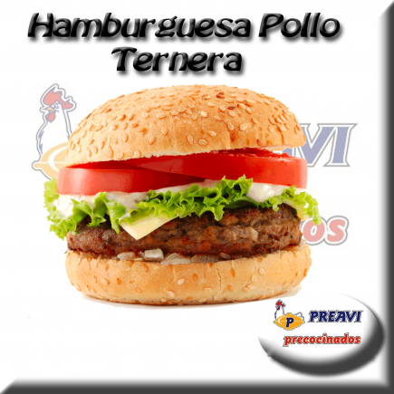 Hamburguesas de pollo y ternera 