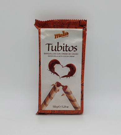 Tubitos  ( barquillos rellenos de chocolate)