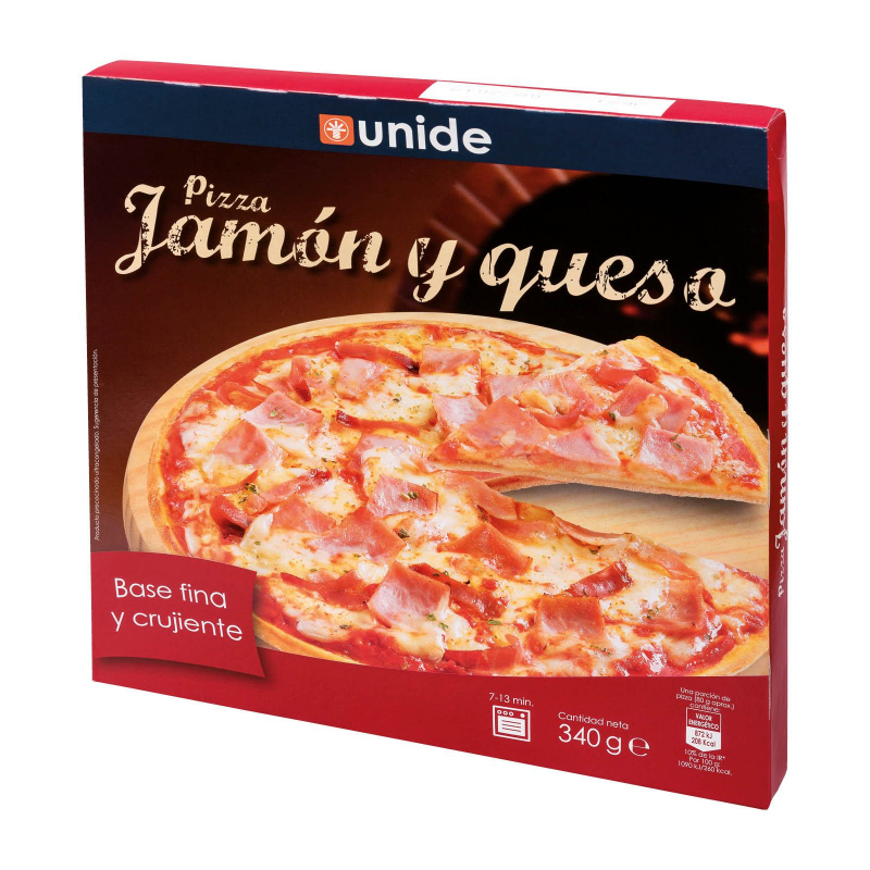PIZZA UNIDE JAMON/QUESO CG 340G