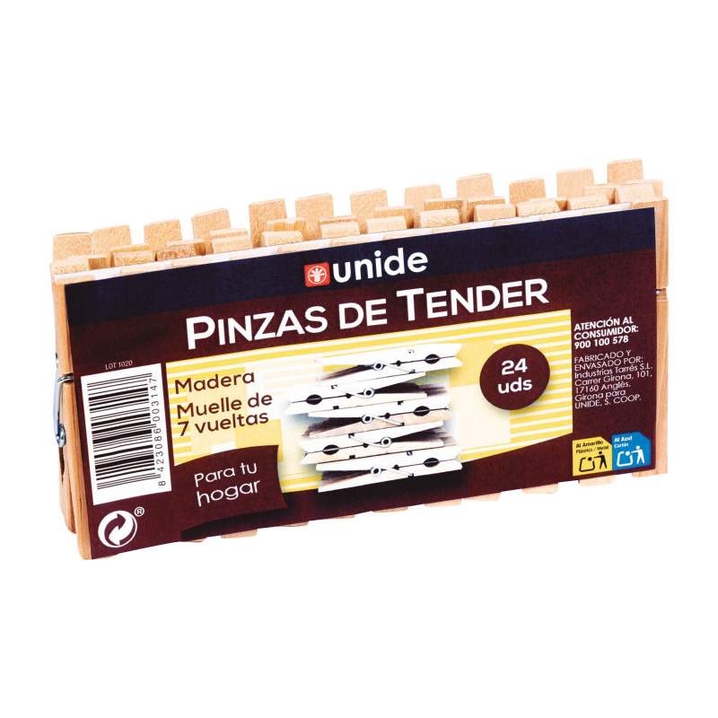 PINZAS UNIDE MADERA 24UD