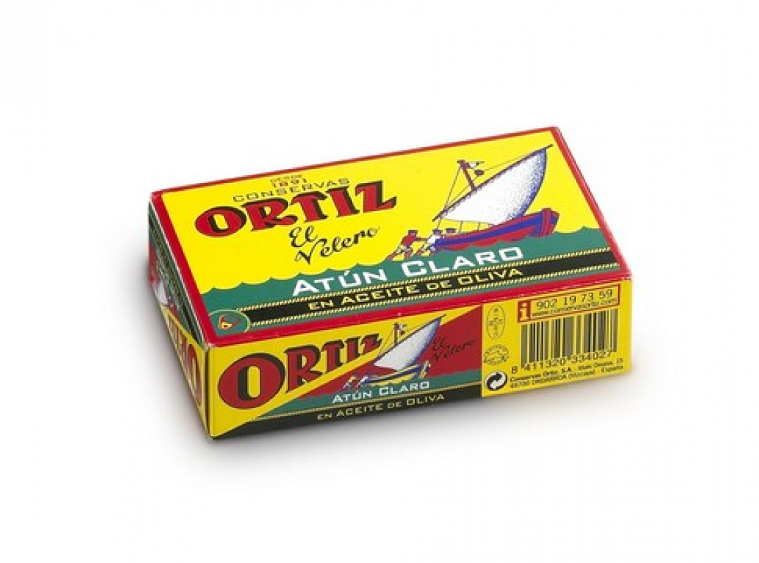 ATUN CLARO ACEITE OLIVA ORTIZ LATA 112 GRS