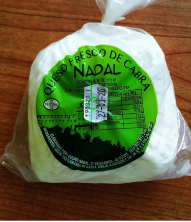 Queso fresco Nadal (peso aprox. 400gr.)
