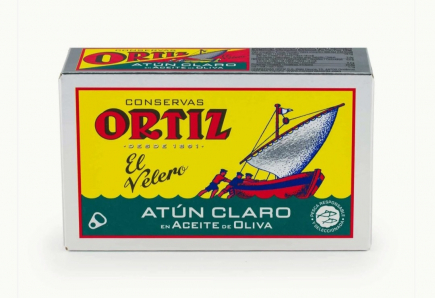Atún claro OL-250 aceite oliva Ortiz