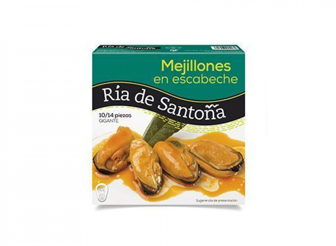 MEJILLONES 10/14 RIA SANTOÑA LATA 280ML