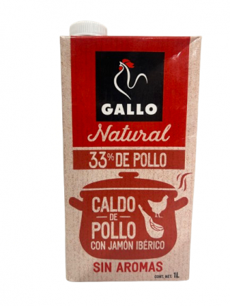 CALDO DE POLLO CON JAMON IBERICO GALLO 1L