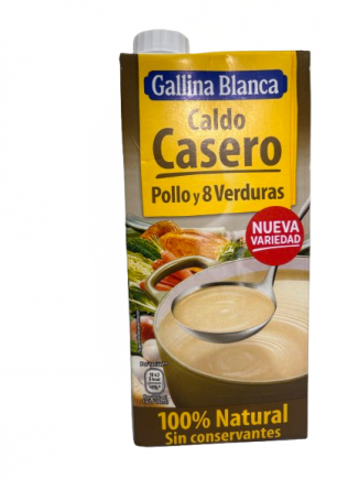 CALDO POLLO Y 8 VERDURAS GALLINA BLANCA 1L