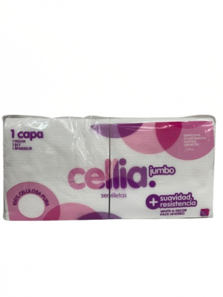 SERVILLETAS CELLIA JUMBO BLANCA
