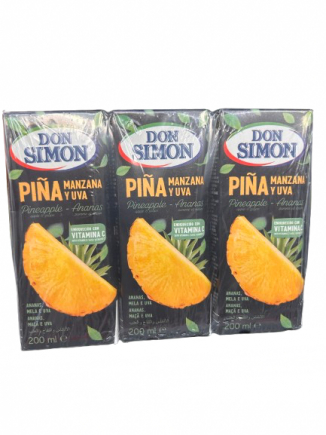 DON SIMON ZUMO BRIK X6 PIÑA 200 ML.