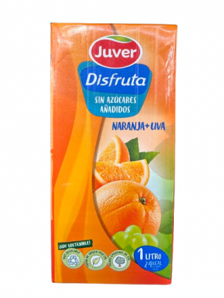 ZUMO DISFRUTA NARANJA+UVA 1L JUVER