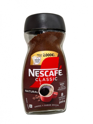 NESCAFE NATURAL 200GRS.TARRO CRISTAL