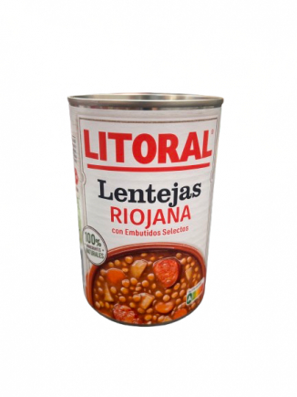 PLATO LITORAL LENTEJAS CHORIZO 425 GRS.