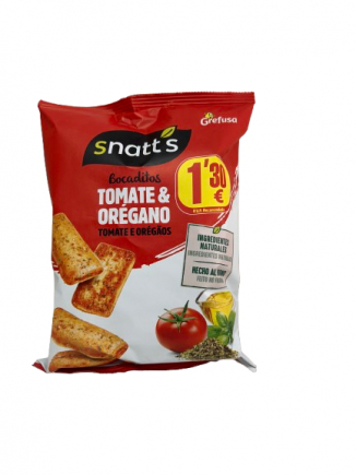 SNATTS BOCADITO TOMATE Y OREGANO 80G