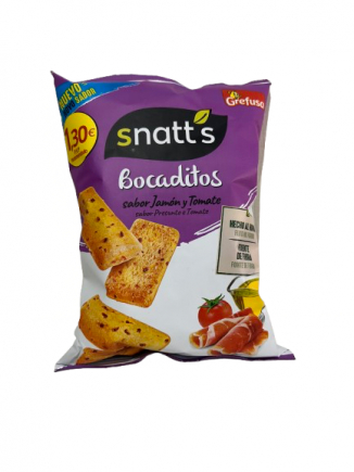 SNATTS BOCADITOS JAMON Y TOMATE 80G
