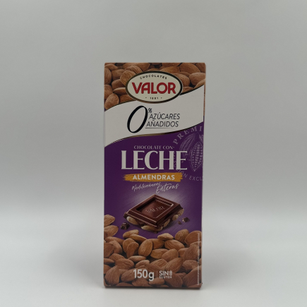 PASTILLA VALOR S/AZUC.CHOC.LECHE/ALM.150G.