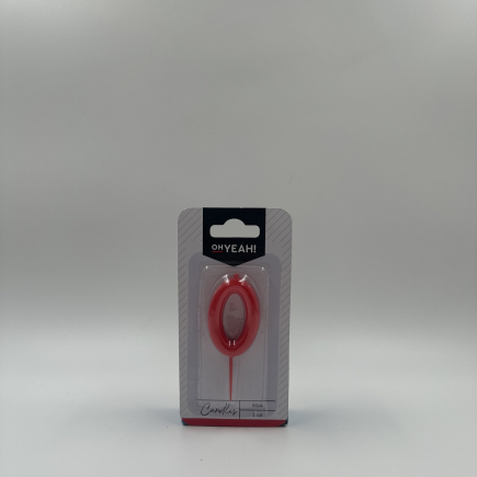 VELA Nº 0 ROJA 5CM CERA 1UD.