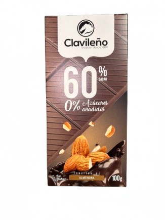 CHOCOLATE ALMENDRAS S/AZUCAR 60%CLAVILEÑO