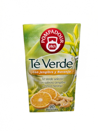 INFUSION TE VERDE JENGIBRE NARANJA POMPADOUR 20U.