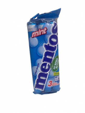 CARAMELOS MENTOS SABOR MENTA 3x38g 
