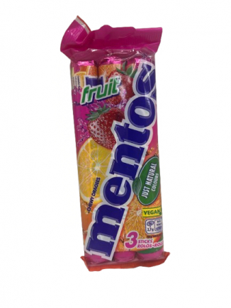 CARAMELOS MENTOS SABOR FRUTA 3x38
