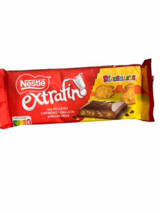 TABLETA CHOCOLATE NESTLE RELLENO DE GALLETA DINOSAURUS 84g 