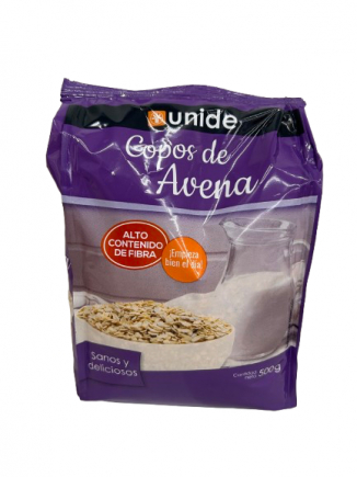 COPOS  DE AVENA UNIDE 500G.