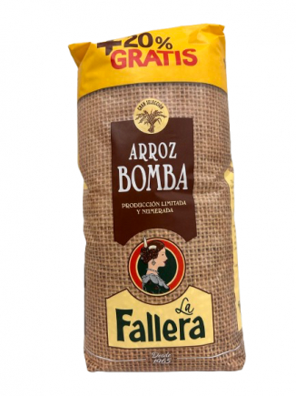 ARROZ BOMBA FALLERA 1K +20% GRATIS