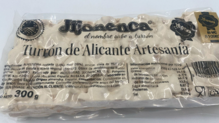 Turrón alicante 300 G( 2 barras de 150G)