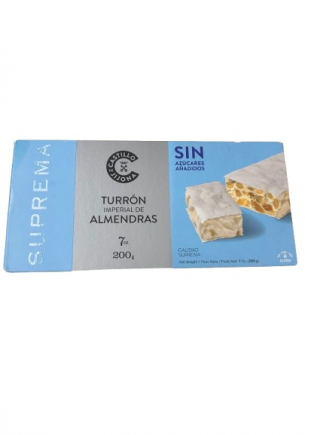 TURRON ALMENDRAS CASTILLO DE JIJONA SIN AZUCAR200G.