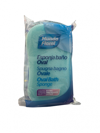 ESPONJA BAÑO OVAL MUNDO FLORAL 