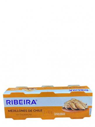 MEJILLONES CHILE EN ESCABECHE RIBEIRA PACK 3x80gr