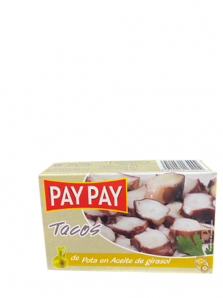 TACOS DE POTA EN ACEITE DE GIRASOL PAY PAY 115gr.