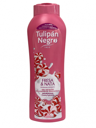 GEL DE BAÑO FRESA Y NATA TULIPÁN NEGRO 650 ML